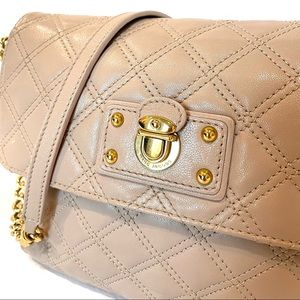 MARC JACOBS Quilted Chain Bag Blush Leather and Brass